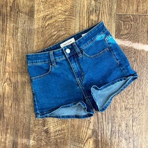 Pacsun super stretch shortie jean shorts